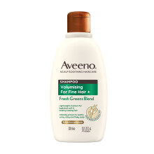 Aveeno Scalp Soothing Haircare Volumising Shampoo, Fresh Green Blend, with Colloidal Oat Extract, for Fine Hair, Soothes Dry, Itchy & Flaky Scalp, pH