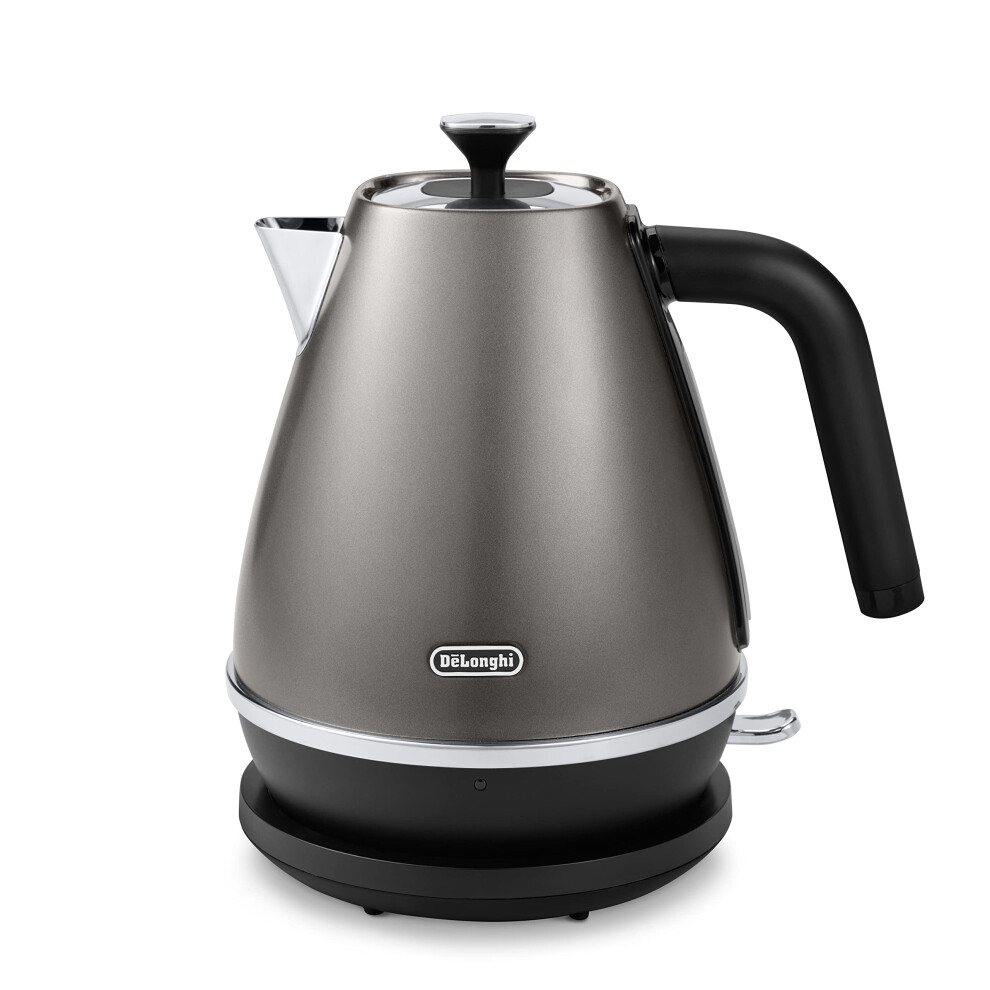 De'longhi Distinta Titanium Electric Kettle Kbin3001.tb, Water Kettle With 360 Swivel Base, Water Level Indicator, Cord Storage, Anti-Scale Filter,