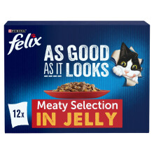 FELIX As Good As it Looks Meaty Selection in Jelly Wet Cat Food 12x85g (Pack of