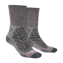 (9-11, Grey) Bridgedale - Mens Hiking Lightweight Merino Wool Cushioned Boot Socks