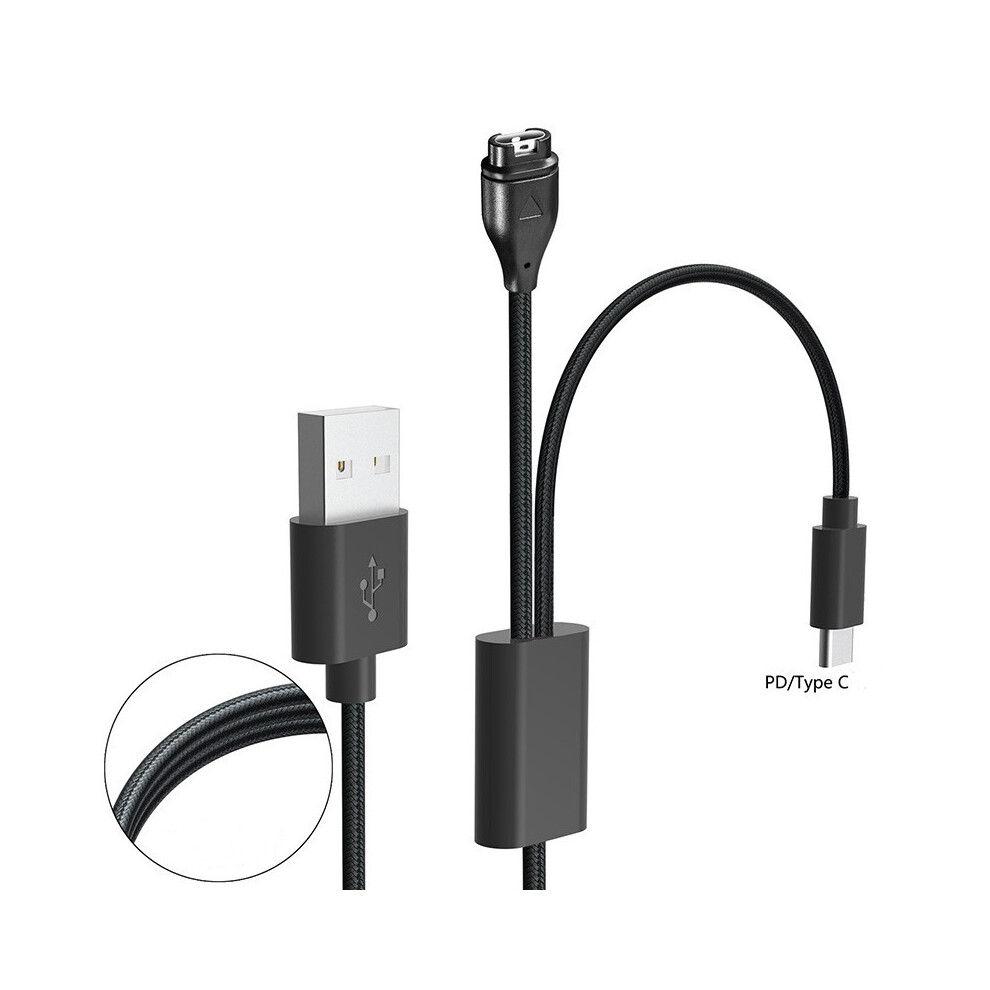 (Charging Cable) For Garmin Epix Pro Gen 2/Approach S70 Smart Watch 1Tow2 Charging Cable Charger Black 320997420118