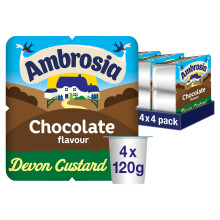 Ambrosia Chocolate Custard Dessert Pots, Rich & Creamy Ready-to-Eat Treat, Ambrosia Chocolate Custard Dessert Pots, Rich & Creamy Ready-to-Eat Treat,