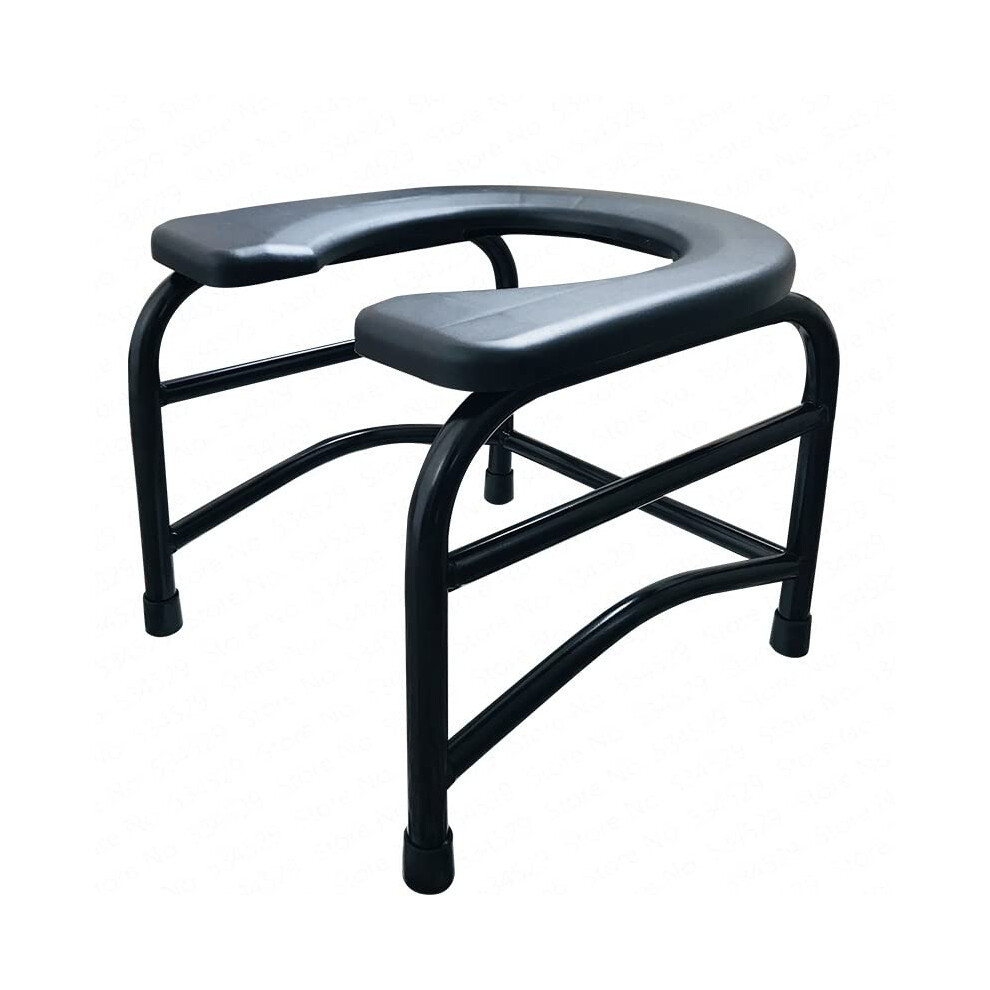 Adjustable Height Shower and Commode Chair for Elderly, Stable Safety Frame, NonSlip Rubber Feet, H30CM