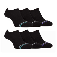 (39-45, Schwarz) Farah - 6er Pack Herren Unsichtbare Socken Bambus mit Rutschfeste Gepolsterte | Farah