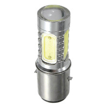 12V Ba20d H6 4 Cob LED biela žiarovka pre motocykel, bicykel, moped, štvorkolku