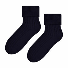 (03-May, Schwarz) Steven - Steven - Wolle Bettsocken Damen | Luxus Kuschelsocken Flauschige Schlafsocken