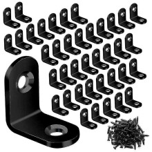 40pcs L Bracket Angle Bracket Set,90 Degree Right Angle Bracket, L Bracket, for Wooden Furniture,wi-Yvan
