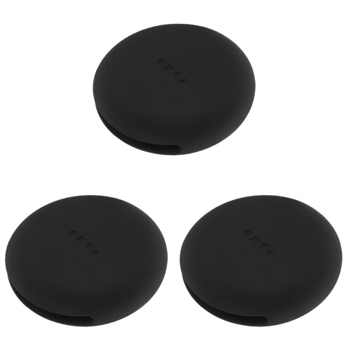 3Pcs Silicone Makeup Sponge Holder Portable Puff Storage Box Black