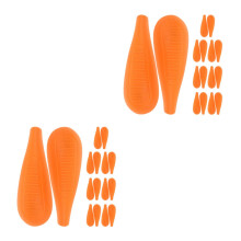 16Pairs Orange Plastic Hanger Shoulder Cushion Pads for Coat Sweaters