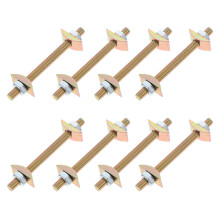 8Pcs Bed Frame Screws Steel Corner Connector Kit for Furniture