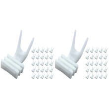 100Pcs White Parrot Food Holding Forks for Small Bird Cage Supplies