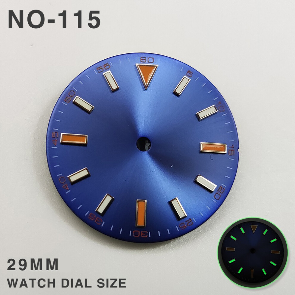 (No-115) Luminous Dial 29Mm Movement Repair Replacement Parts For 2813/8215/8200 Green 320997431503