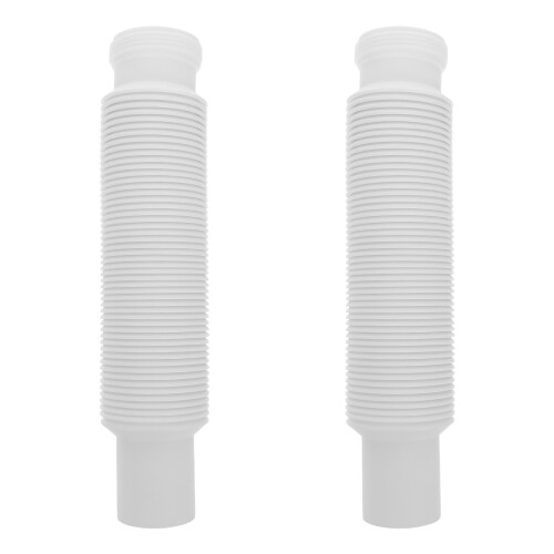 2Pcs Plastic Sink Side Outlet Drain Pipe Extension for Washbasin Use