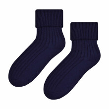 (6-8 A, Marine) Steven - Steven - Wolle Bettsocken Damen | Luxus Kuschelsocken Flauschige Schlafsocken