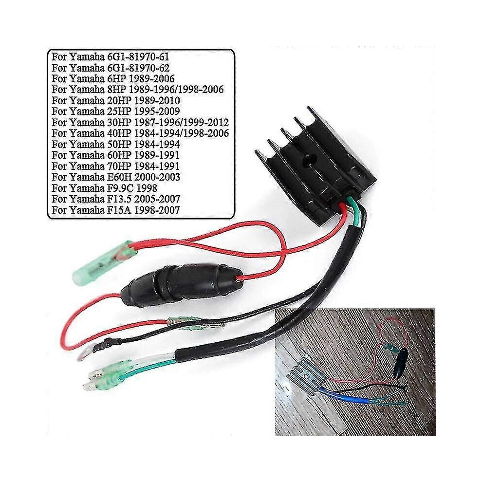 Regulator Rectifier For Yamaha 6Hp 8Hp 20Hp 25Hp 30Hp 40Hp 50Hp 60Hp 70Hp E60h F99c F135 F15a 6G1-81 7624176660764