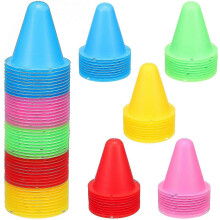 50 stuks sportkegels, voetbalkegels, trainingskegels, kleine kegels voor voetbaltraining in de klas.