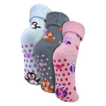 Sock Snob - 3er-Pack gebürstete Damensocken mit Griffen