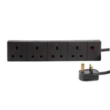 Best Price Square EXTENSION LEAD 4 GANG 15M BLACK BPSCA 9988B-15M - PL13985 By PRO ELEC