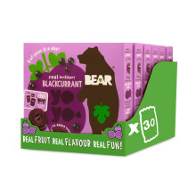 BEAR Blackcurrant Yoyos - Dried Fruit Rolls - Healthy - Vegan - 20g - 6 x 5 Packs (Pack of 30)