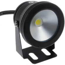 10W 12V IP68 Wasserdichter schwarzer Unterwasser-Flutlichtstrahler für Pool- und Teichbeleuchtung, Kaltweiß