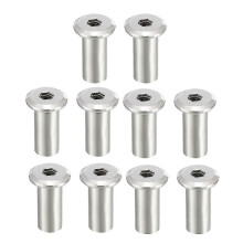 M8x20mm zeskantmoer met inbuskop, schroefmoer, dopmoer voor meubels, 10 stuks