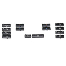 14 stuks afdekplaatjes voor de schakelaars van de airconditioning in de auto, geschikt voor BMW X5 E53 1999-2006 en BMW E39 1996-2002.