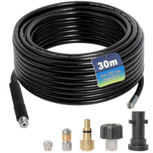 30m High Pressure Hose & Drain Cleaning Kit for Lavor Lava Karcher K Washers, Sewer Pipe Cleaner