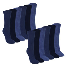 (04-Aug, Blues) Sock Snob - Sock Snob - Damensocken im 12er-Pack aus 100 % Baumwolle
