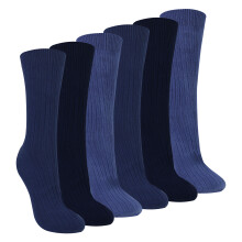 (04-Aug, Blau) Sock Snob - Sock Snob - Damensocken im 6er-Pack aus 100 % Baumwolle