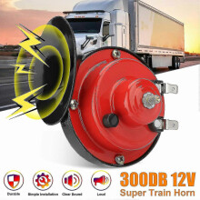 12V 300DB Super Loud Train Horn Waterproof compatible with Truck SUV Car Motorcycle Boat Red