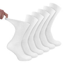 (06-Nov, Weiß) Dr.Socks - Dr.Socks - 6er Pack Diabetiker Sport Socken Herren atmungsaktiv ohne Bund