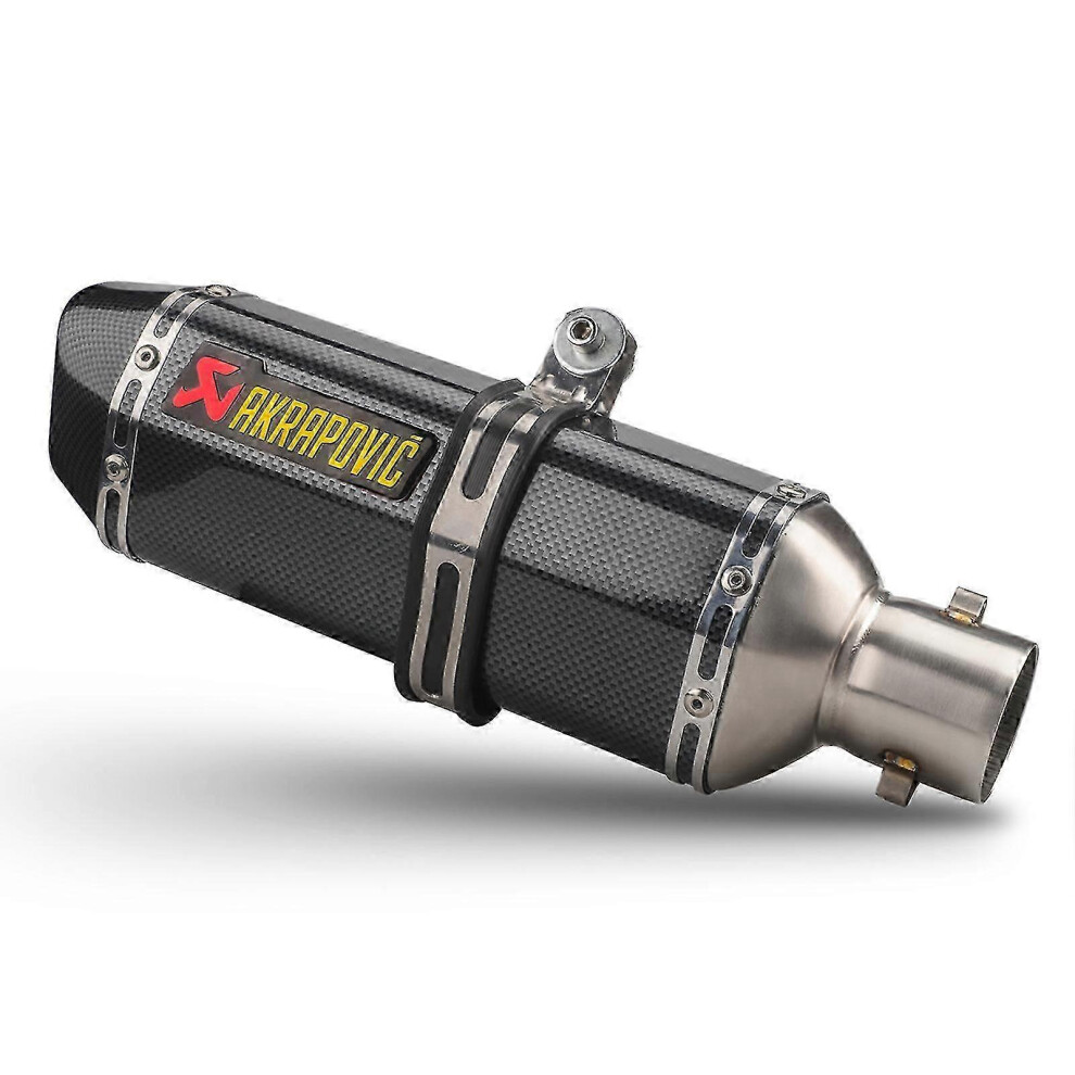 Inlet Motorcycle Exhaust Muffler Pipes Slip On Silencer Carbon Fiber Style Fg2025031702455 7624176664182