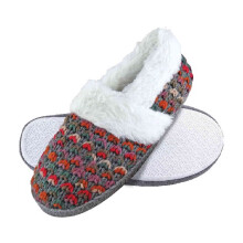 (6, Braun) Dunlop - Dunlop - Damen Flauschige Strick Hausschuhe Plüsch | Warme Winter Hausschuhe