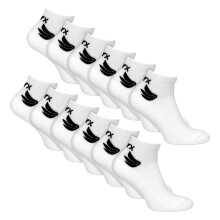 (6-11, White) TALYX - 12 Pack Mens Bamboo Ankle Socks | Reinforced Heel & Toe Soft Breathable Socks