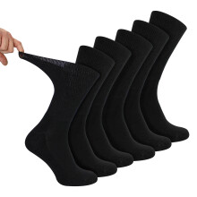 (Nov-14, Schwarz) Dr.Socks - Dr.Socks - 6er Pack Diabetiker Sport Socken Herren atmungsaktiv ohne Bund