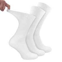 (06-Nov, Weiß) Dr.Socks - Dr.Socks - 3er Pack Diabetiker Sport Socken Herren atmungsaktiv ohne Bund
