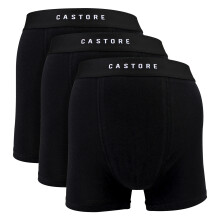 (Large, Schwarz) Castore - Castore - 3er-Pack Herren Baumwoll-Boxershorts weich bequem stützend