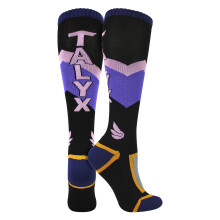 (04-Aug, Schwarz) TALYX - TALYX - Damen Skisocken gepolstert Thermo Winter Socken