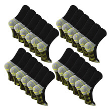 (06-Nov, Schwarz) Sock Snob - Sock Snob - 24er Pack Herren Arbeitssocken Rutschfest Atmungsaktiv Socken