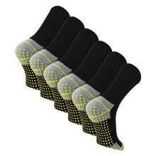 (06-Nov, Schwarz) Sock Snob - Sock Snob - 6er Pack Herren Arbeitssocken Rutschfest Strapazierfähig Boot Socken