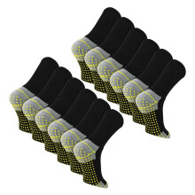(06-Nov, Schwarz) Sock Snob - Sock Snob - 12er Pack Herren Arbeitssocken Rutschfest Strapazierfähig Socken