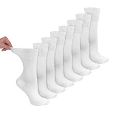 (04-Aug, Weiß) Dr.Socks - Dr.Socks - 8 Paar Damen Bambus Diabetiker Socken Weich Ohne Bund