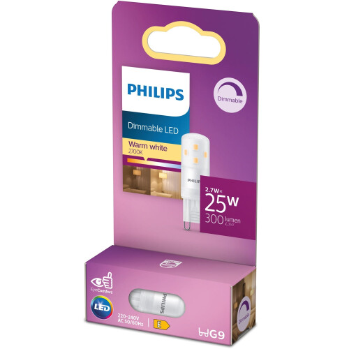 Cápsula LED G9 2,7W (25W) Regulable 300lm