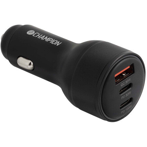 USB Charger 130W, 3-Port QC/PD, Black