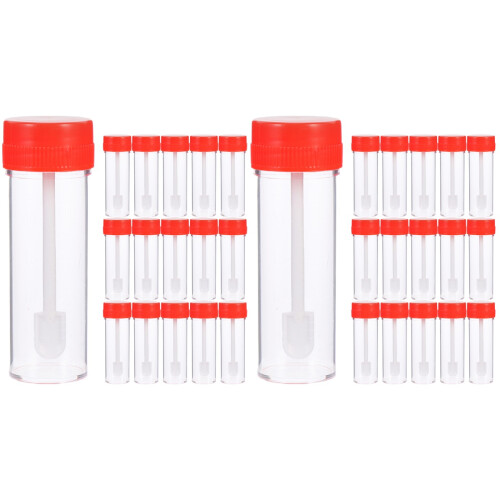 60Pcs Plastic Pee Cups Lids for Urine and Sample Storage