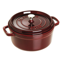 Staub 4 quart round cocotte, grenadine.