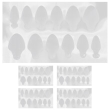 Self-Adhesive Silicone Nail Forms White Durable Nail Art Stickers