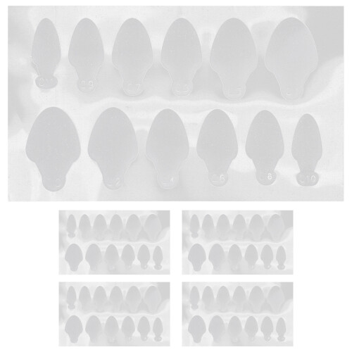 Self-Adhesive Silicone Nail Forms White Durable Nail Art Stickers