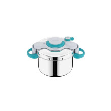 Seb ClipsoMinut'easy+ 7.5 L+ Stainless Steel Pressure Cooker Book 100 Recipes, Induction Pressure Cooker, Folding Handles, Easy to Use, Made in France