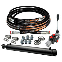 Log Splitter Kit with a Flowfit 3/8" Double Acting Lever Valve (15.7 Tonnage)